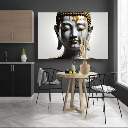 Stijlvolle Gouden Boeddha in Modern Ontwerp canvas