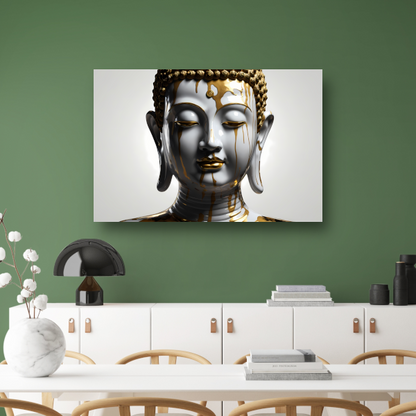 Stijlvolle Gouden Boeddha in Modern Ontwerp acrylglas