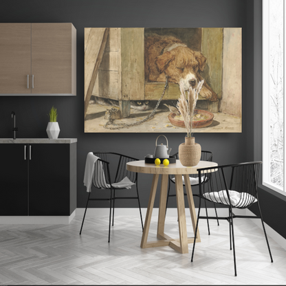Gevaarlijke grond - Henriëtte Ronner canvas met baklijst