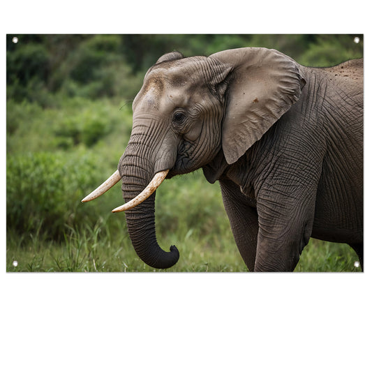 Prachtige olifant in natuurlijke habitat tuinposter