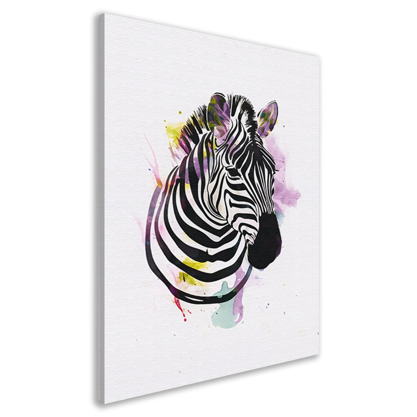 Gestileerde Zebra in een Kleurexplosie canvas