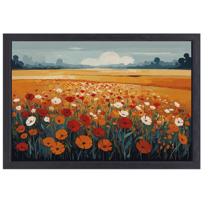 Vibrant Summer Poppies in Full Bloom canvas met baklijst