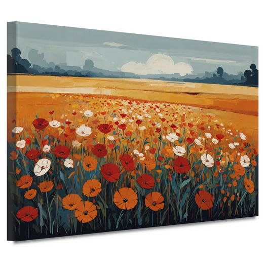 Vibrant Summer Poppies in Full Bloom canvas