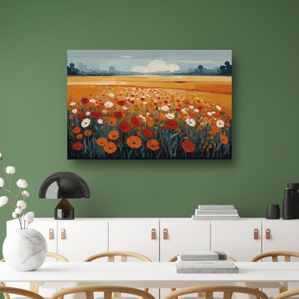 Vibrant Summer Poppies in Full Bloom acrylglas