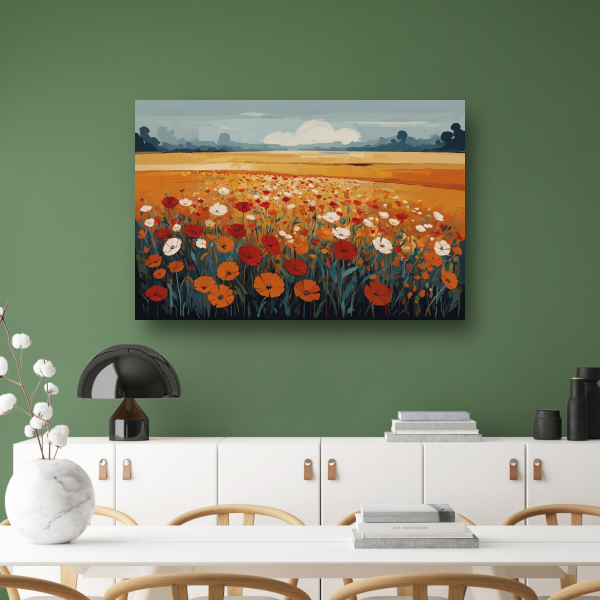 Vibrant Summer Poppies in Full Bloom poster