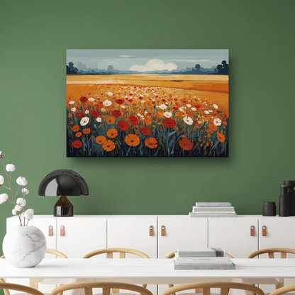 Vibrant Summer Poppies in Full Bloom poster