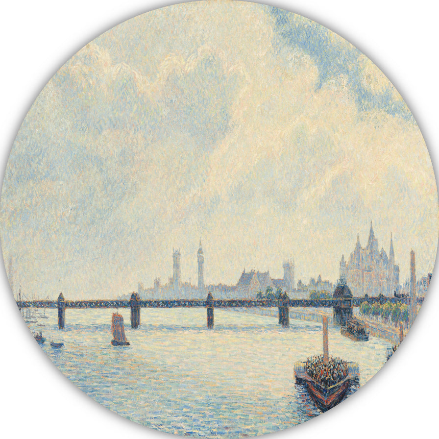 Charing Cross Bridge, Londen - Claude Monet forex muurcirkel