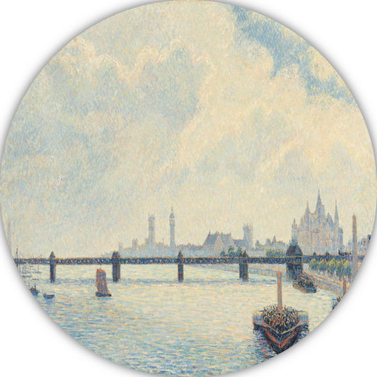 Charing Cross Bridge, Londen - Claude Monet aluminium muurcirkel