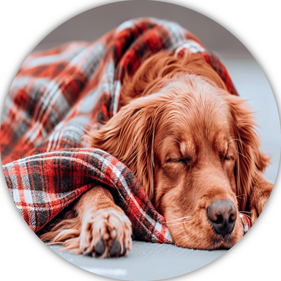Hond rust onder plaid forex muurcirkel
