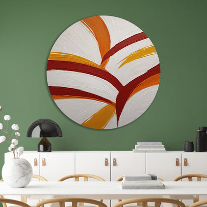 Abstract Swirls of Warmth and Energy aluminium muurcirkel