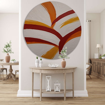 Abstract Swirls of Warmth and Energy aluminium muurcirkel