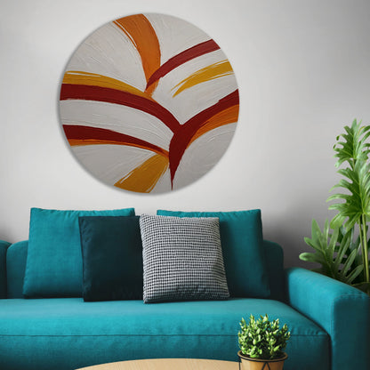 Abstract Swirls of Warmth and Energy aluminium muurcirkel