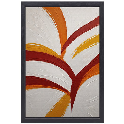 Abstract Swirls of Warmth and Energy canvas met baklijst