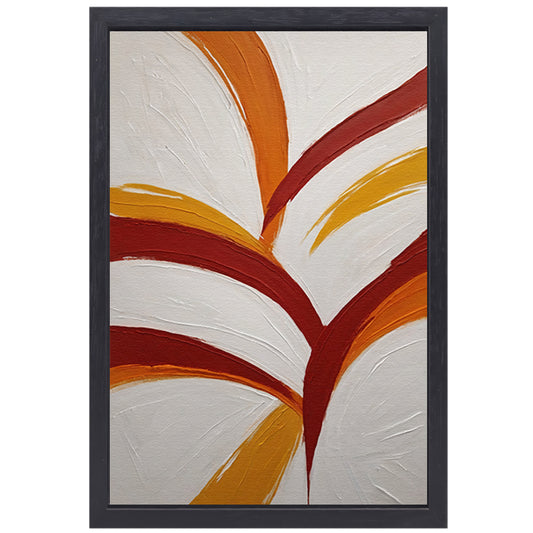 Abstract Swirls of Warmth and Energy canvas met baklijst
