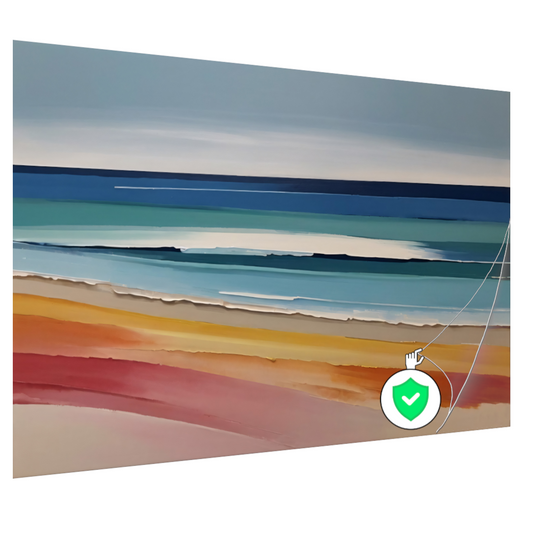 Abstract Minimalistisch Strand en Zee Tafereel poster