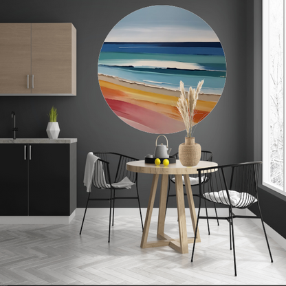 Abstract Minimalistisch Strand en Zee Tafereel forex muurcirkel