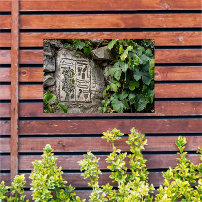 Steen met Natuurpatronen en Groen tuinposter