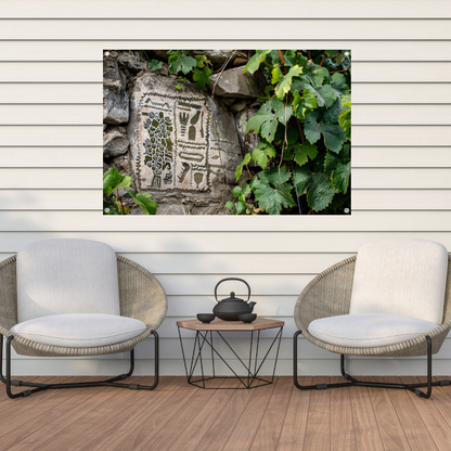 Steen met Natuurpatronen en Groen tuinposter