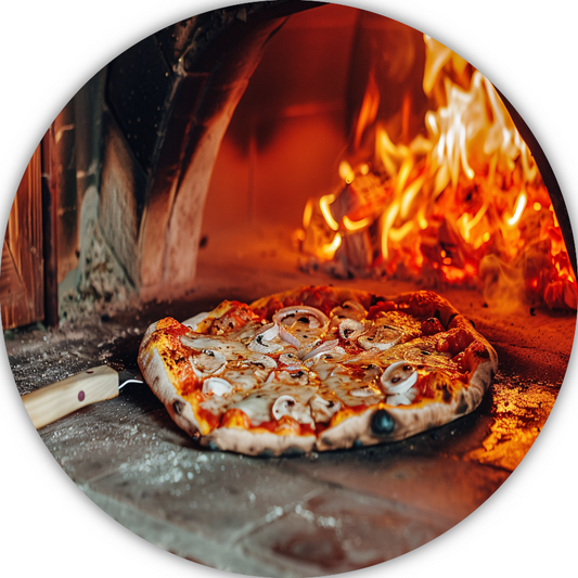 Traditionele houtoven pizza forex muurcirkel