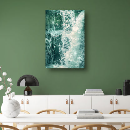 Abstracte dynamische waterval digitale kunst canvas