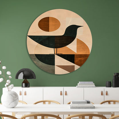 Abstracte vogel met geometrische vormen forex muurcirkel