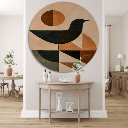 Abstracte vogel met geometrische vormen forex muurcirkel