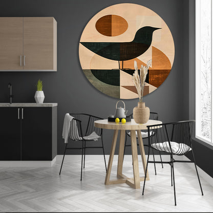 Abstracte vogel met geometrische vormen forex muurcirkel