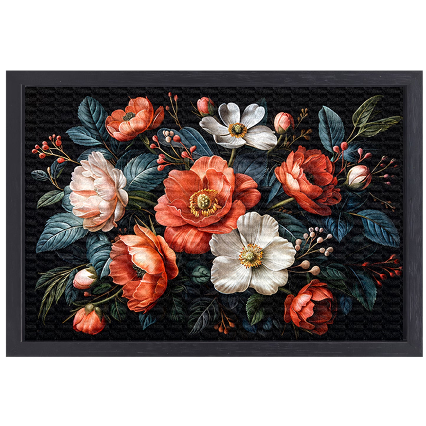 Abstract lijnencompositie canvas met baklijst