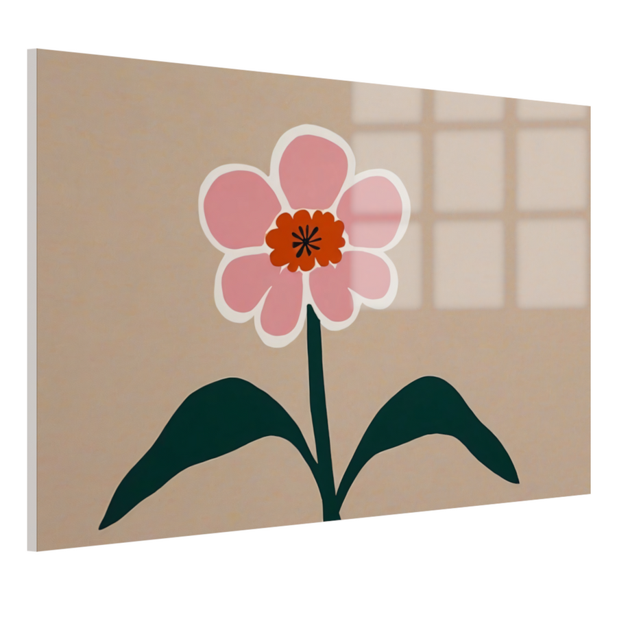 Eenvoudige Elegantie van een Roze Bloesem acrylglas
