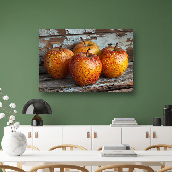 Minimalistisch stilleven met appels canvas