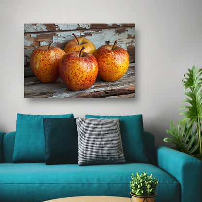 Minimalistisch stilleven met appels canvas