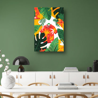 Kleurrijk Tropisch Bloemenshirt canvas