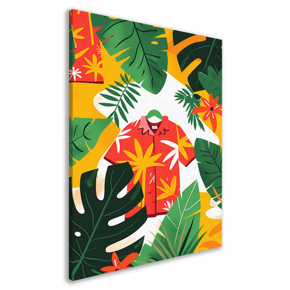 Kleurrijk Tropisch Bloemenshirt canvas