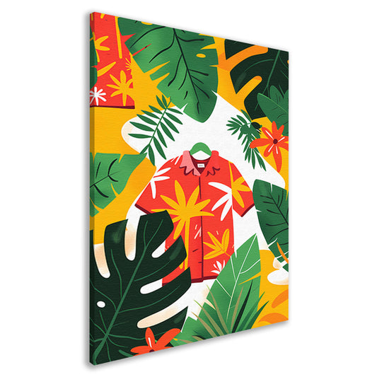 Kleurrijk Tropisch Bloemenshirt canvas