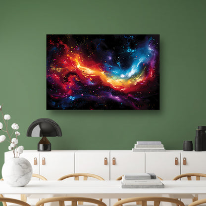 Abstract Sterrenstelsel canvas met baklijst