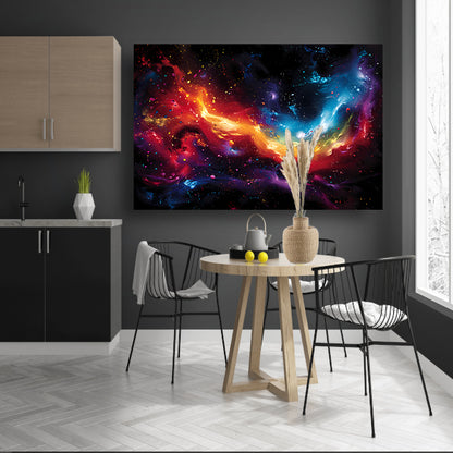 Abstract Sterrenstelsel canvas met baklijst