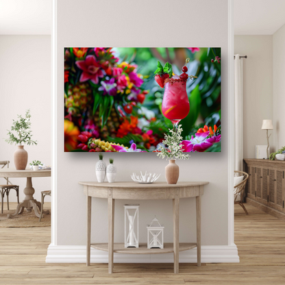 Minimalistische Drank Compositie canvas