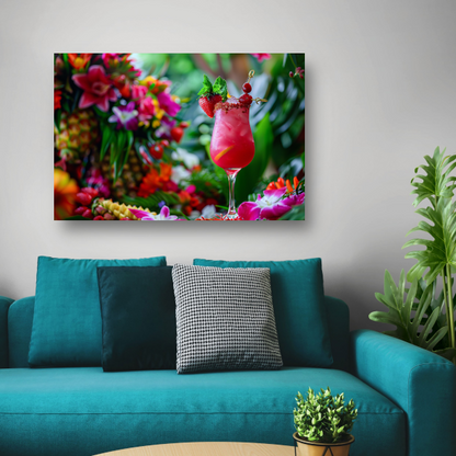 Minimalistische Drank Compositie canvas