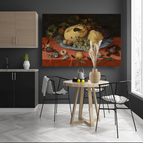 Fruitstilleven met schelpen en tulp - Balthasar van der Ast acrylglas