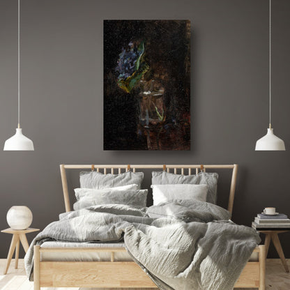 Boeket viooltjes in een vaas - Henri de Toulouse-Lautrec canvas met baklijst