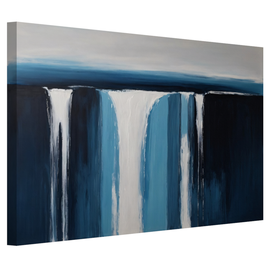 Abstracte Visie van een Serene Waterval canvas