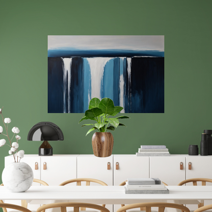 Abstracte Visie van een Serene Waterval poster