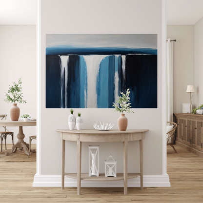 Abstracte Visie van een Serene Waterval poster