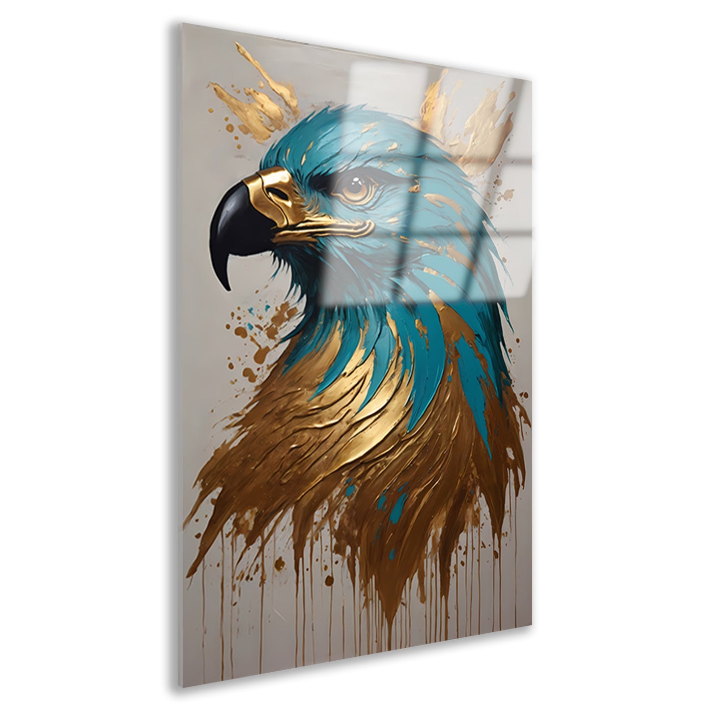 De Majestueuze Gouden Adelaar op Canvas Acrylglas