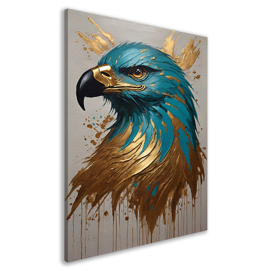 De Majestueuze Gouden Adelaar op Canvas canvas