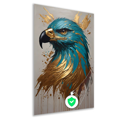 De Majestueuze Gouden Adelaar op Canvas poster