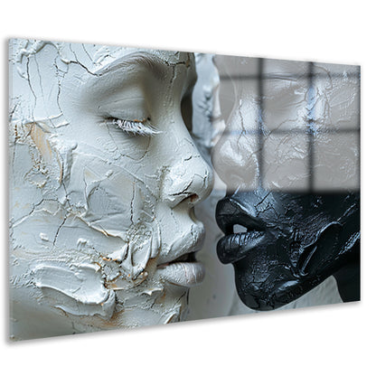 Samenspel van textuur en emotie in monochroom acrylglas