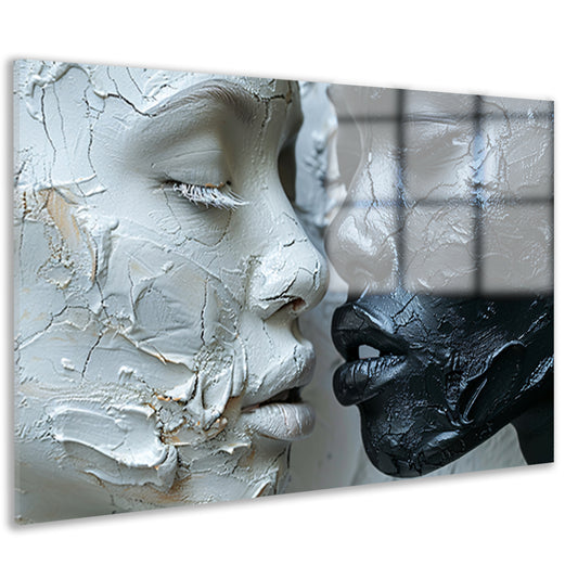 Samenspel van textuur en emotie in monochroom acrylglas