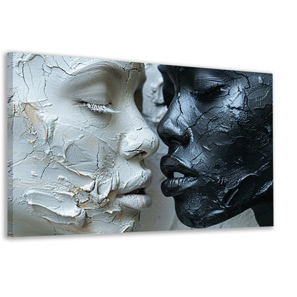 Samenspel van textuur en emotie in monochroom canvas
