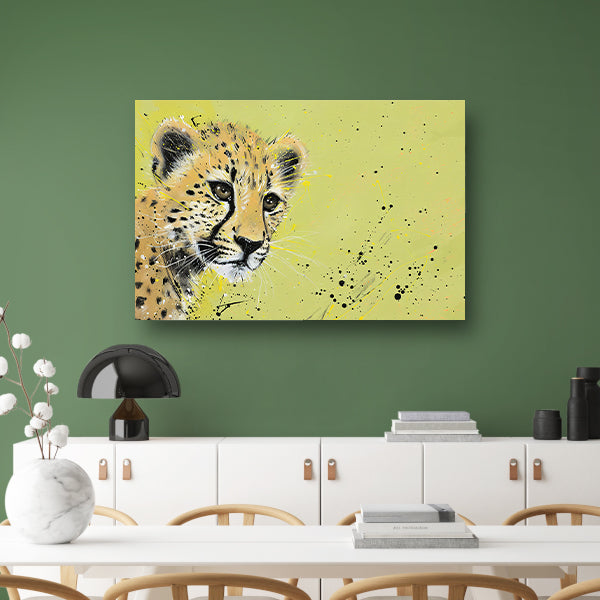 Abstracte cheeta op dynamische achtergrond poster